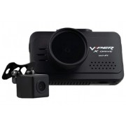 Видеорегистратор VIPER X-drive Wi-Fi Duo с задней камерой, 2 камеры, GPS, ГЛОНАСС, черный
